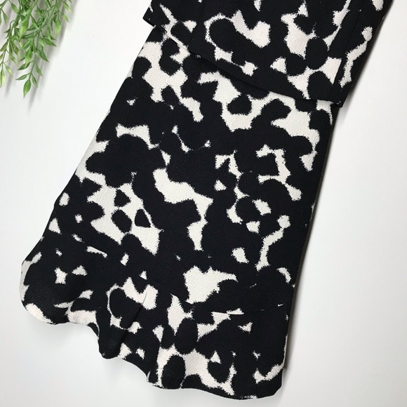 Banana Republic Black + Cream Dress Size 00P - Picture 3 of 8